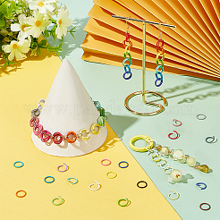 200Pcs 20 Colors Baking Paint Iron Open Jump Rings&nbsp;IFIN-PH0002-10