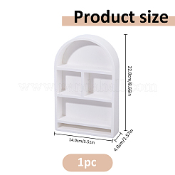 Arch Shaped Gesso Jewelry Display Stands for Rings&nbsp;ODIS-WH0095-028