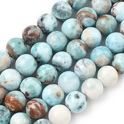Natural Larimar Beads Strands&nbsp;G-C264-A01-12mm