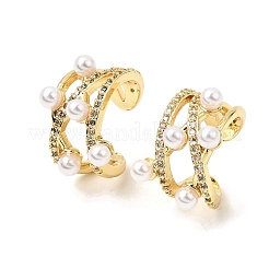 Brass Micro Pave Cubic Zirconia Cuff Earrings&nbsp;CU-CBAE7DF-32G