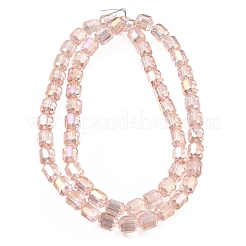 Electroplate Transparent Column Glass Beads Strands&nbsp;EGLA-A043-02-AB06