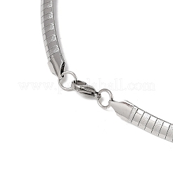 6MM 304 Stainless Steel Flat Snake Chain Necklaces&nbsp;MAK-Z004-06P