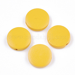 Painted Natural Wood Beads&nbsp;WOOD-S049-02A-M