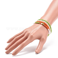 4Pcs 4 Color Glass Beaded Stretch Bracelets Set for Women&nbsp;BJEW-JB08805