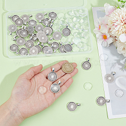 DIY Dome Blank Alloy Pendant Making Kits&nbsp;DIY-SP0001-60C