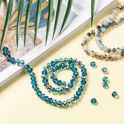 Electroplate Glass Faceted Beads Strands&nbsp;EGLA-MSMC0001-05