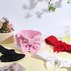 4Pcs 4 Colors Cotton Bowknot Elastic Waist Belts for Women&nbsp;AJEW-HY0003-35