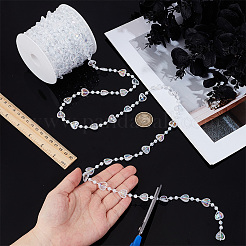 1 Roll Heart Acrylic Hanging Crystal Beads&nbsp;DIY-BC0016-79