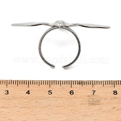 304 Stainless Steel Cuff Open Rings&nbsp;RJEW-D350-03P