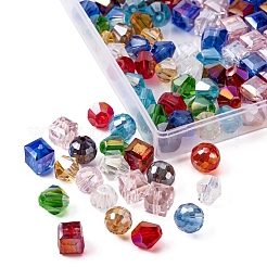 150Pcs 3 Style Electroplate Glass Beads Strands&nbsp;EGLA-YW0001-38