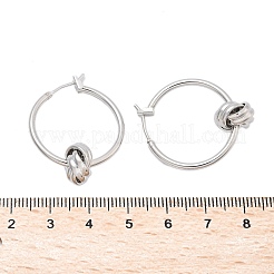 Brass Twist Hoop Earrings for Women&nbsp;EJEW-L297-01A-P