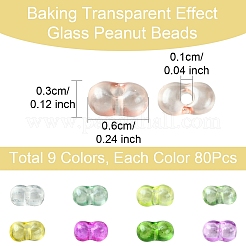 90g 9 Colors Baking Paint Glass Seed Beads&nbsp;SEED-YW0002-51A