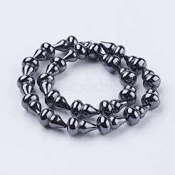 Non-magnetic Synthetic Hematite Beads Strands&nbsp;G-P341-37-11x17mm