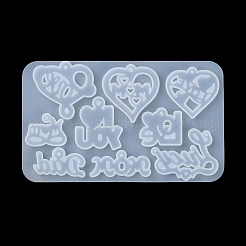 Heart & Word Love DIY Pendant Silicone Molds&nbsp;LS-SIMO-Q001-02D