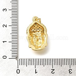 Rack Plating Brass with Cubic Zirconia Pendants&nbsp;KK-Z086-30G-02