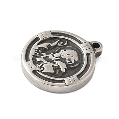 304 Stainless Steel Tibetan Style Pendants&nbsp;STAS-S185-05AS