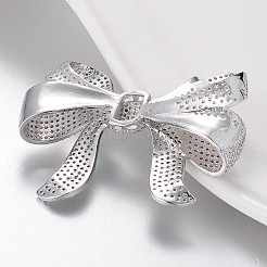 Bowknot Brass Micro Pave Cubic Zirconia Pendants&nbsp;ZIRC-O017-06