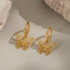 304 Stainless Steel Hoop Dangle Earrings for Women&nbsp;BA8037