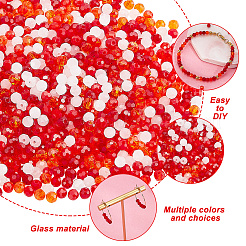 1500Pcs 5 Colors Imitation Jade Glass Beads Strands&nbsp;EGLA-DC0001-01