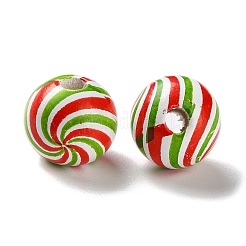 Printed Wood European Beads&nbsp;WOOD-Z002-10A