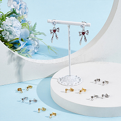 40Pcs 2 Colors 304 Stainless Steel Stud Earring Findings&nbsp;STAS-UN0063-71