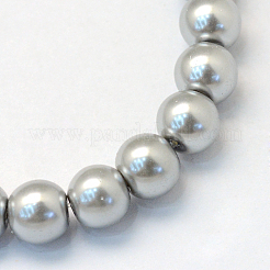 Baking Paint Pearlized Glass Pearl Round Bead Strands&nbsp;HY-Q330-8mm-34