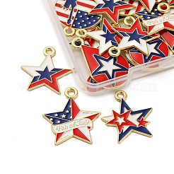 28Pcs 7 Styles Independence Day Alloy Enamel Pandants&nbsp;ENAM-FP0002-68