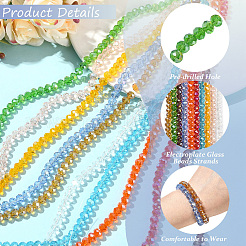 10 Strands 10 Styles Electroplate Glass Beads Strands&nbsp;EGLA-CJ0001-28