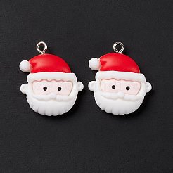Christmas Theme Opaque Resin Pendants&nbsp;FIND-E025-11