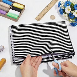 Cotton Fabric with Strip Pattern&nbsp;DIY-PH0037-96A