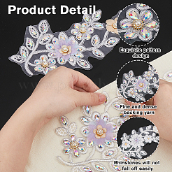 2Pcs 2 Styles Polyester Embroidery on Clothing Patches&nbsp;DIY-FH0010-10