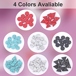 96Pcs 8 Style Synthetic Turquoise Cabochons&nbsp;G-AR0004-54