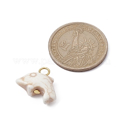 Synthetic Turquoise Pendants&nbsp;PALLOY-JF02371-01