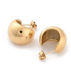 304 Stainless Steel Round Stud Earrings&nbsp;EJEW-H115-01G
