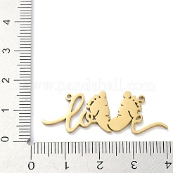 304 Stainless Steel Connector Charms&nbsp;STAS-G329-01G