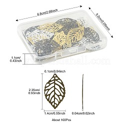 100Pcs Iron Filigree Joiners Pendants&nbsp;IFIN-FS0001-61