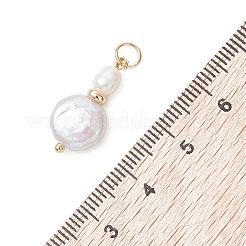 Natural Baroque Keshi Pearl Beaded Pendants&nbsp;PALLOY-JF05199-01