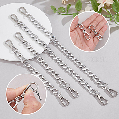 4Pcs 2 Styles Aluminum Curb Chain Bag Shoulder Straps&nbsp;PURS-PH0001-34P