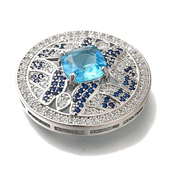 Rack Plating Brass Micro Pave Cubic Zirconia Links&nbsp;KK-H485-36P
