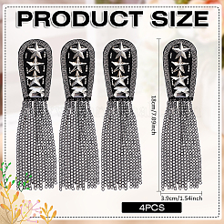 Cloth & Alloy Tassel Epaulettes&nbsp;AJEW-WH0410-181B