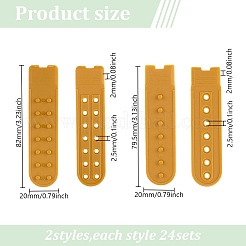 48 Sets 2 Styles Plastic Cap Snap Buckle Replacement Repair Strap with 7 Holes&nbsp;FIND-DR0001-43C