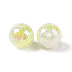 UV Plating Opaque Crackle Two-tone Acrylic Beads&nbsp;X1-MACR-C032-01I