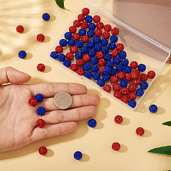 100Pcs 2 Ccolors Handmade Polymer Clay Rhinestone Beads&nbsp;CLAY-TA0001-79B