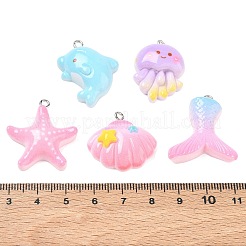 Opaque Resin with Alloy Pendants&nbsp;RE-CBA14F0-02