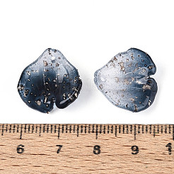 Transparent Glass Petal Pendants&nbsp;GLAA-T030-05-A