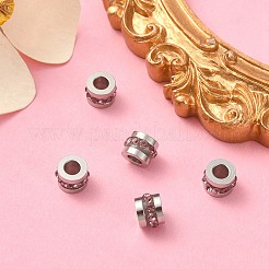 201 Stainless Steel Polymer Clay Rhinestone Inlaid Beads&nbsp;RB-YW0001-11H
