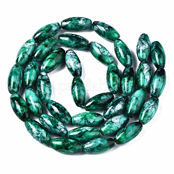 Baking Paint Glass Beads Strands&nbsp;DGLA-S115-22x10mm-S59