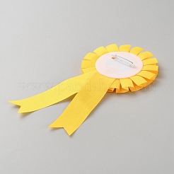 Award Ribbon Shape Iron Badge Pins&nbsp;LS-JEWB-WH20002-04A