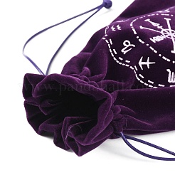 Twelve Constellations Pattern Velvet Packing Pouches&nbsp;TP-WH0020-01B