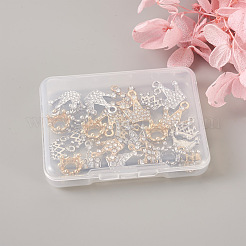 32Pcs 4 Style Alloy Rhinestone Pendants&nbsp;PALLOY-TA0002-30